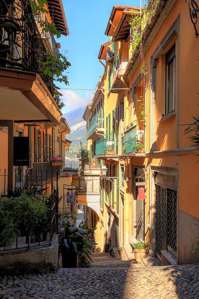 Rustic street in Bellagio, Lake Como, Italy by FotoBob