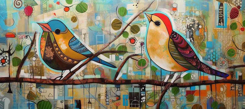 Geflüster im Federkleid von ARTEO Gemälde