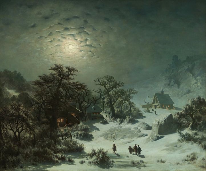 Winter Night, Adolf Kosárek by Masterful Masters