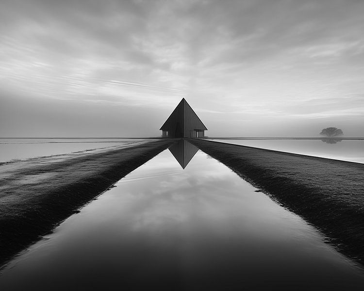 LANDSCHAP 21 ZWART WIT / LOW KEY van AHAI depARTment