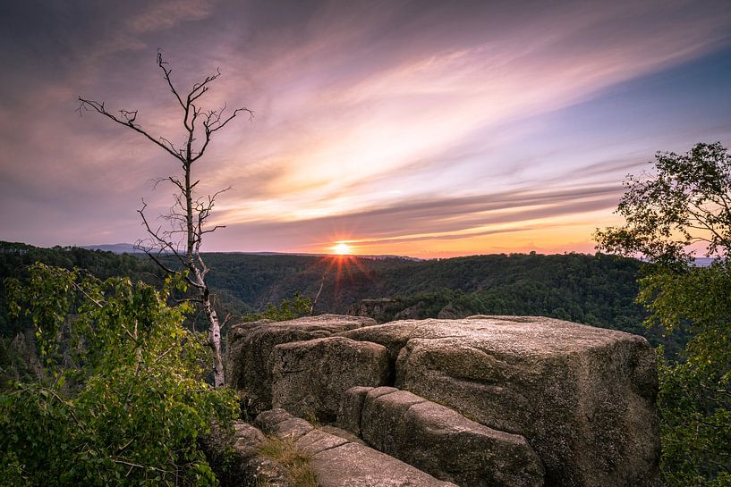 Sonnenuntergang über das Bodetal von Steffen Henze