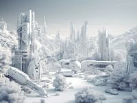 Abstrakter Futurismus: Ein surrealer Blick in urbane Landschaften