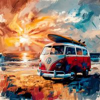 Sunset with the VW Bus