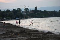 Spelen aan het meer Lac Leman