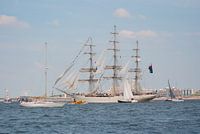 Shabab Oman II voor de Scheveningse Kust