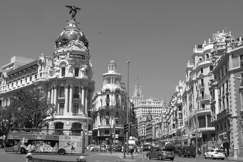 Gran Via, Madrid van Ilona van der Burg