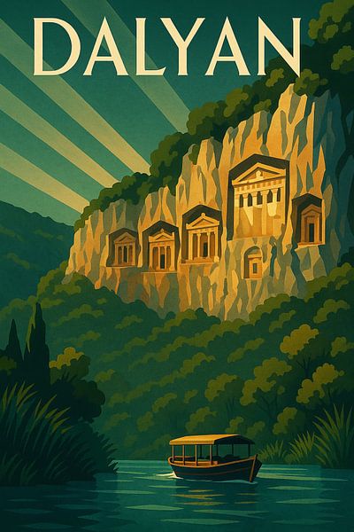 Affiche sur la sérénité de la rivière Dalyan par Travel Shop
