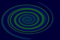 spirale en vert et bleu