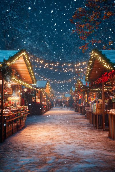 Weihnachtsmarktzauber von Poster Art Shop