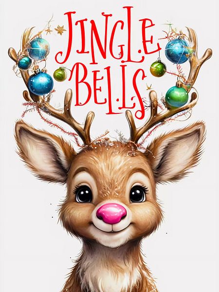 Niedlicher Weihnachtshirsch von haroulita