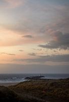 Pier bij zonsondergang