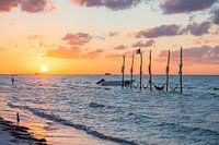 Sunset on the beautiful island of Isla Holbox in Mexico