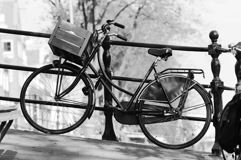 Bicycle Amsterdam black and white by PIX STREET PHOTOGRAPHY