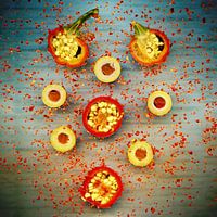 Kersen paprika's en olijven