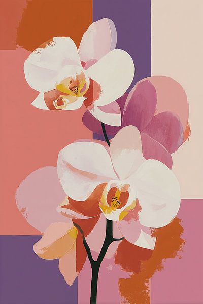 Orchidee in Abstract no.2 van Studio BB