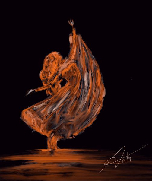Danse avec le feu par AK art