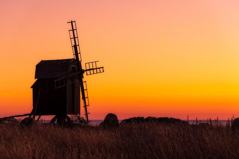 alte Windmühle auf Öland - Schweden von Peter Bergmann