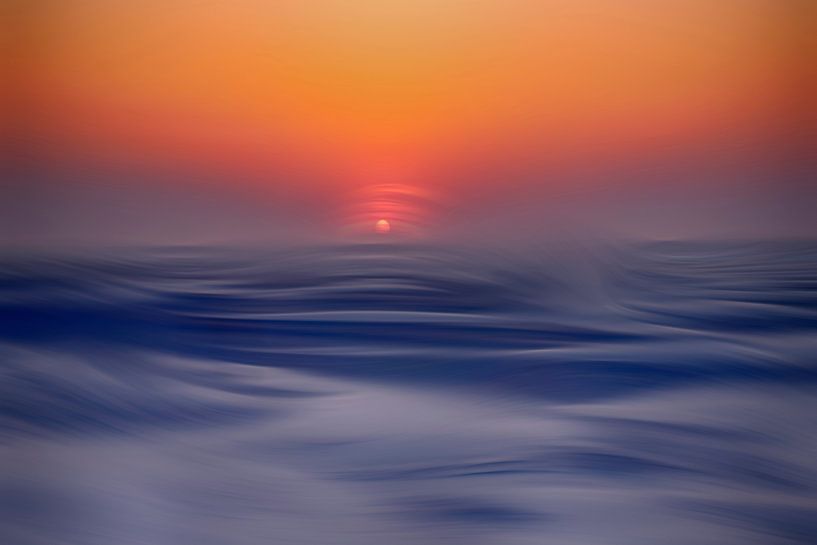 Wavy sunset by Greetje van Son
