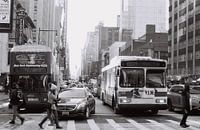 Street of New York, black and white
