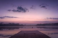 Steiger in het blauwe uurtje