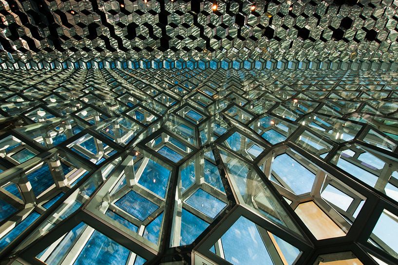 Teil der Fassade von Harpa von Gerry van Roosmalen