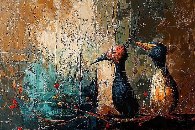 Frühling von Abstraktes Gemälde