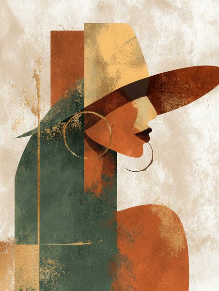 Moderne Cowgirl in Abstracte Stijl van But First Framing