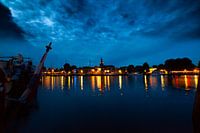 Der Hafen von Blokzijl bei Nacht