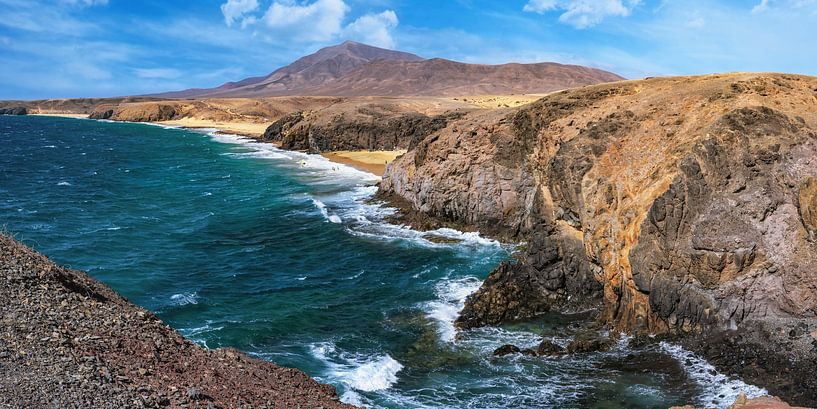 Image panoramique avec les plages de Papagayo à Lanzarote par Photo Art Thomas Klee