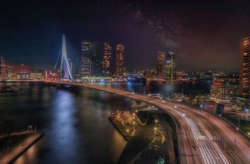 Rotterdam bei Nacht von Marcel van Balkom