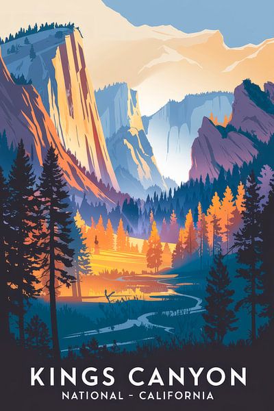 Kings Canyon, California by Poster Art Shop