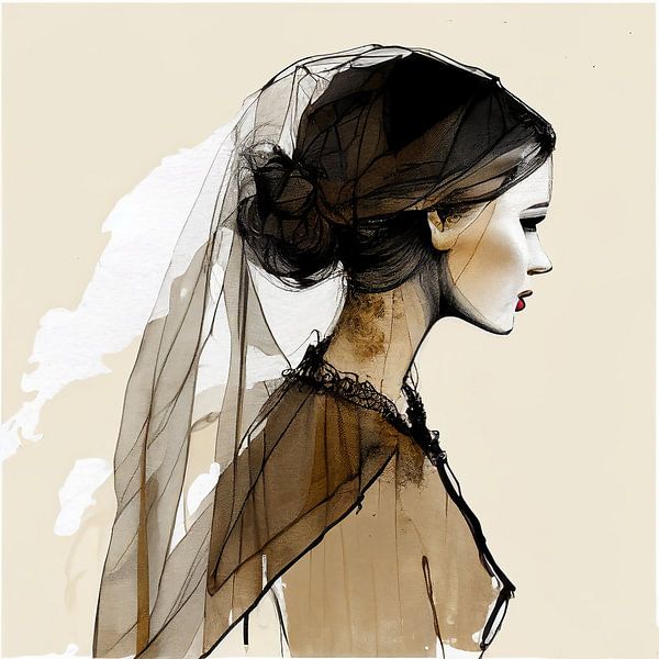 Textile et voile femme en beige par Bianca ter Riet