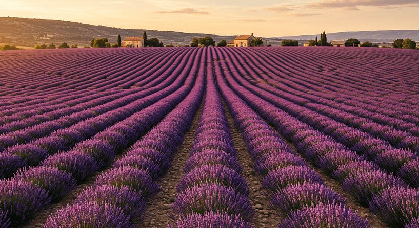 Champs de lavande au crépuscule par ButterflyPix