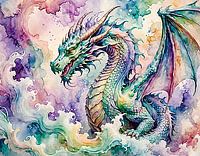 Dragon in watercolour