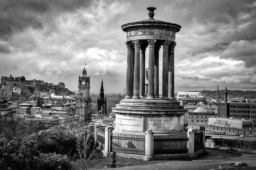 Panorama en Noir et Blanc d'Édimbourg depuis Calton Hill par M@rk - Artistiek Fotograaf