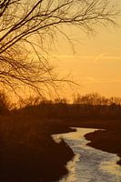 Zonsondergang vlakbij de Rijn