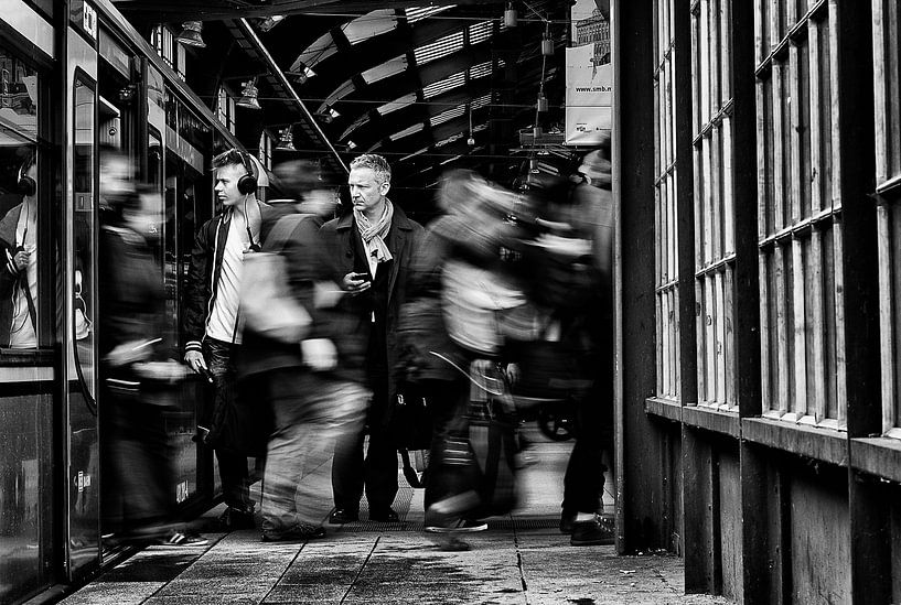 Street photography Berlin - rush hour by Frank Andree