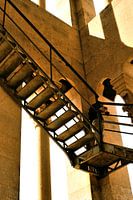 Nahaufnahme des Kirchturms