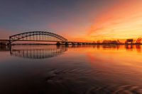 Zwolle IJssel bridge during sunrise
