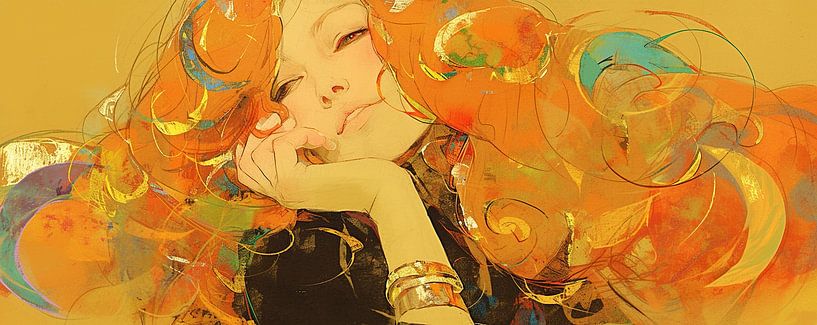 Women's portrait | Dream Swirl by Eye catching paintings