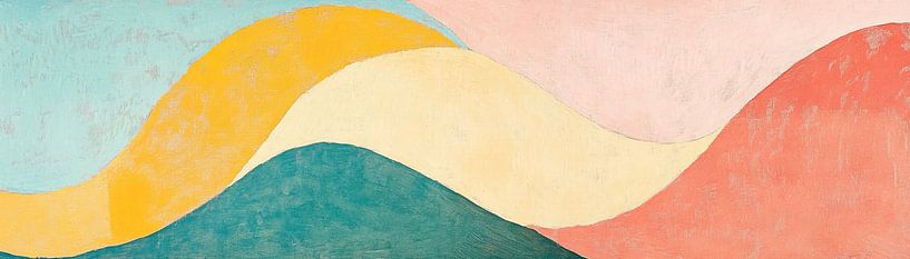 Abstrait ondulé | Abstrait ondulé Mélange de couleurs par Collection Moderne