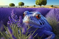 Grenouille dans un champ de lavande - Digital Art