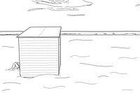 Beach cabin with hidden reader