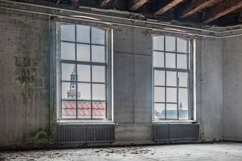Verlassene van Heutsz Schulgebäude Innenraum in Kampen von Sjoerd van der Wal Fotografie