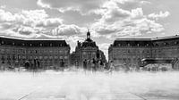 Place de la Bourse, Bordeaux (FR) im Nebel
