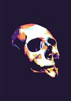 schedel pop-art portret