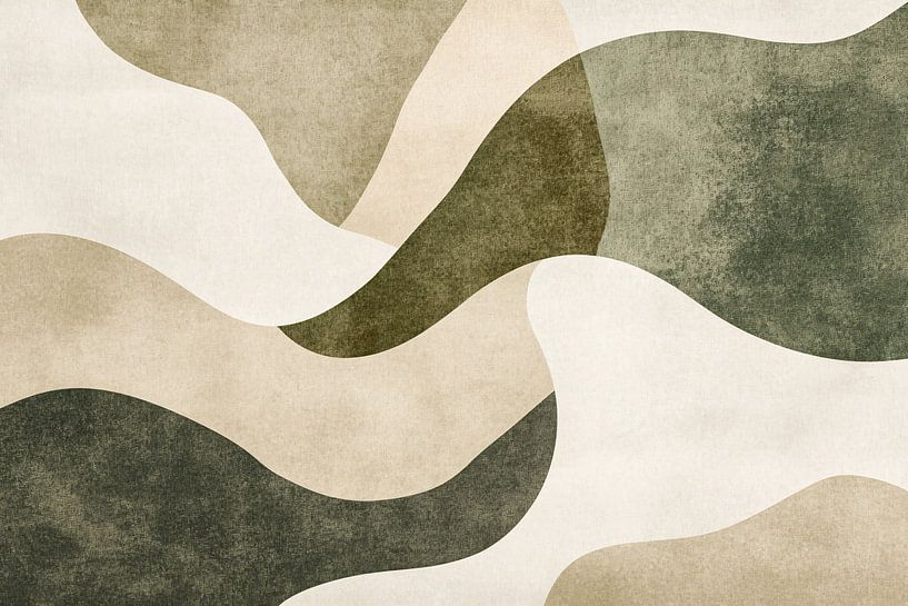 Organische abstrakte Formen in Grüntönen von Imperial Art House