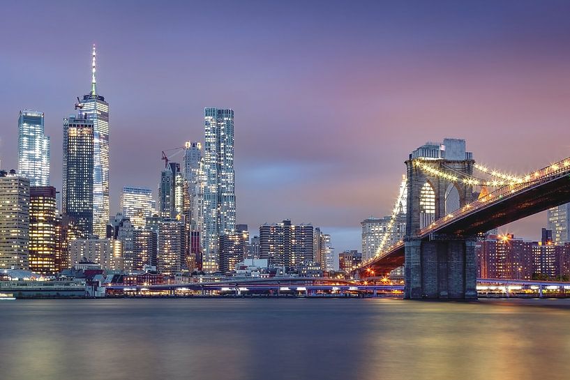 horizon de la ville de new york à l'aube par Heiko Meier