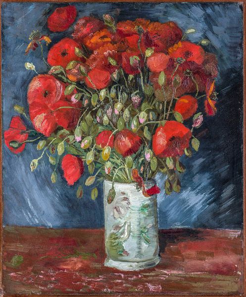 Vase mit Mohnblumen, Vincent van Gogh von Meisterhafte Meister