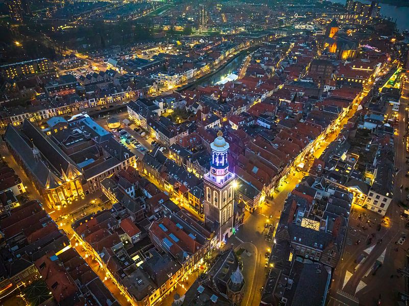 Kampen Nieuwe Toren during a winter evening by Sjoerd van der Wal Photography